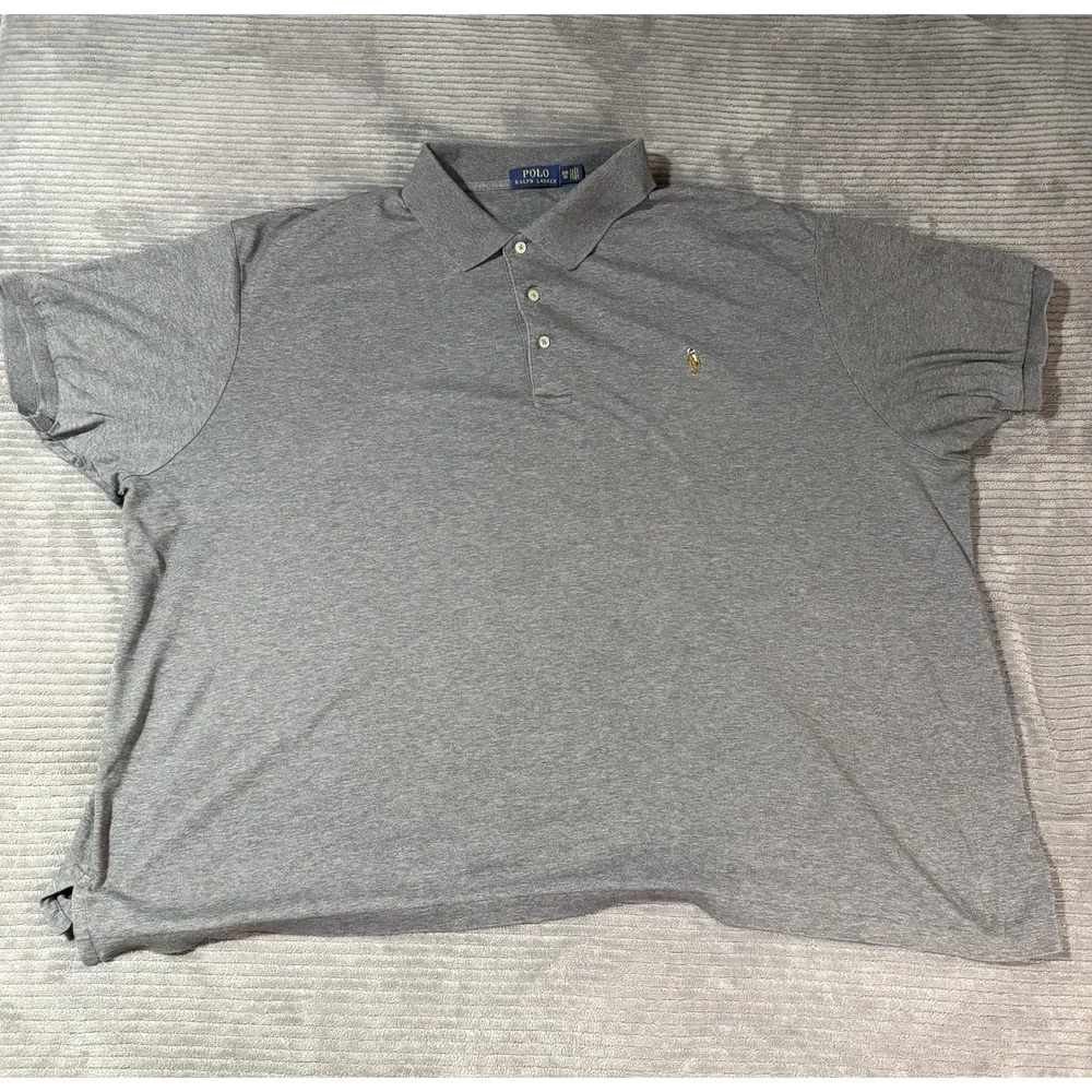 Polo Ralph Lauren Mens Classic Fit Polo Shirt Heather Gray 3XL Embroidered Pony